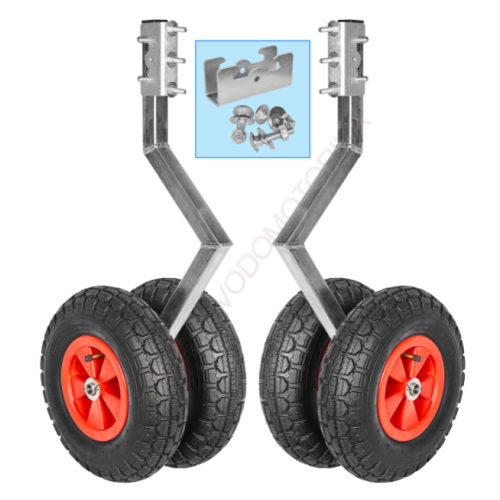 Колеса транцевые Горизонт BSU-330ND (ZN) (оцинковка, быстросъемные, усиленные, под надувное дно)