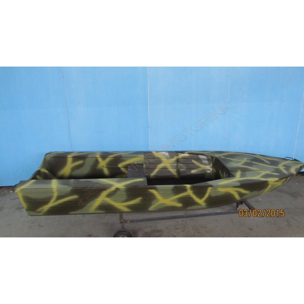 Алюминиевая моторно-гребная лодка Охотник 400Б