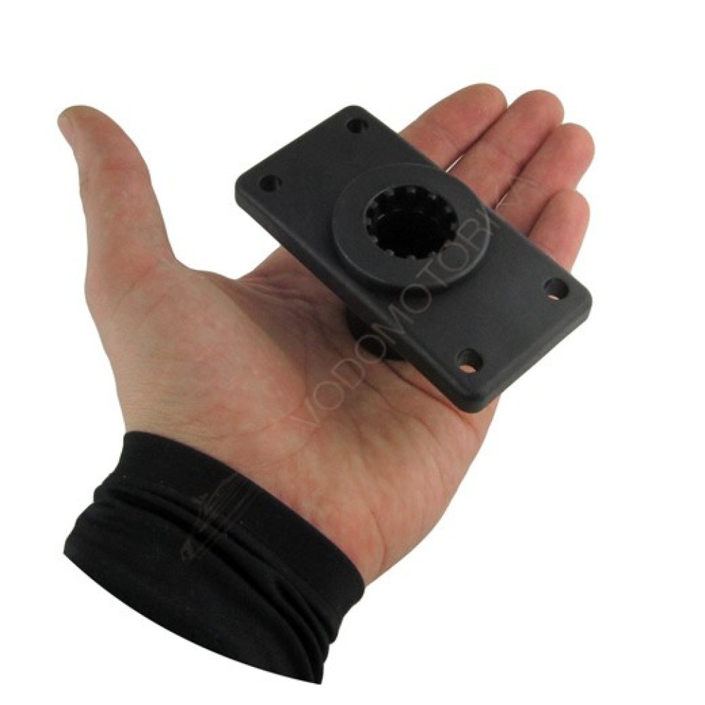 Крепление подставки под удочку врезное прямоугольное, черное CFMT102