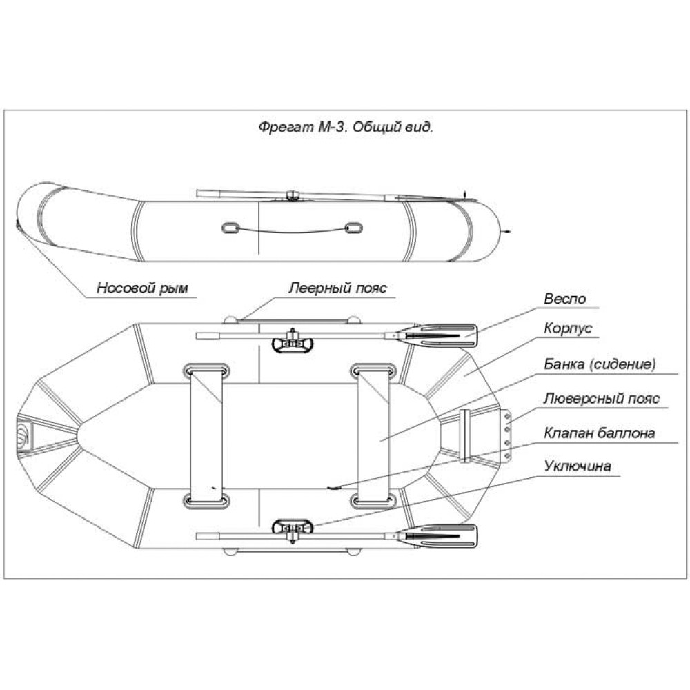 Надувная лодка Фрегат М-3