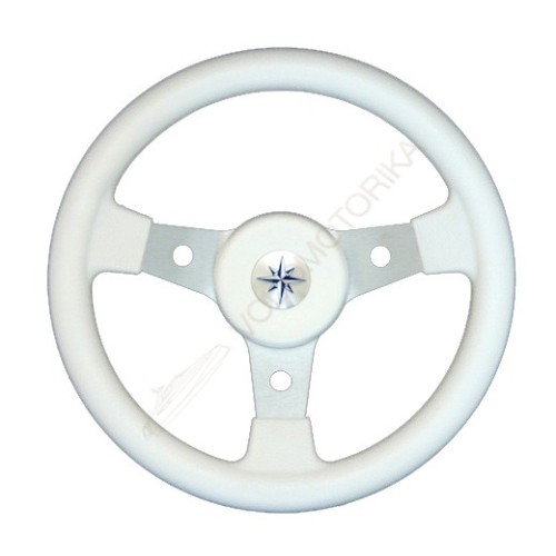 Рулевое колесо DELFINO обод белый,спицы серебряные д. 310 мм Volanti Luisi