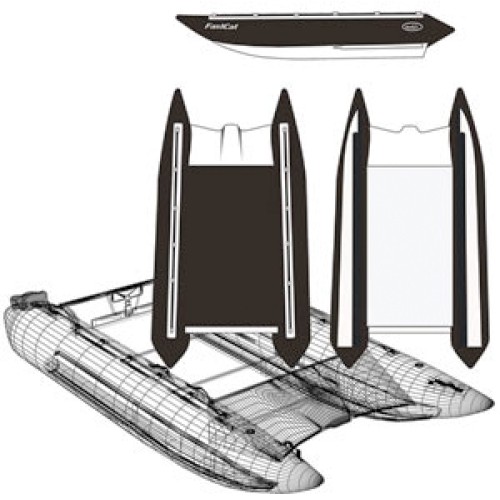 Надувной катамаран Badger FS 380 Black&White