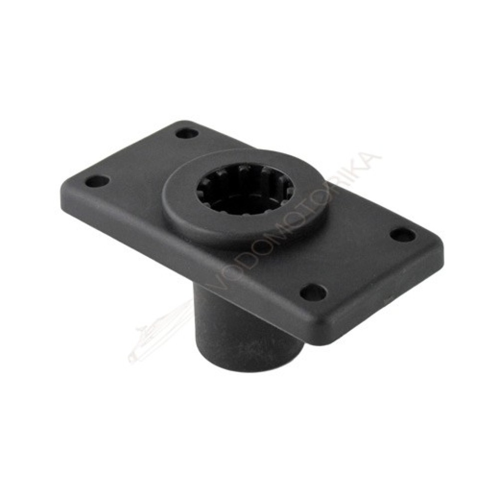 Крепление подставки под удочку врезное прямоугольное, черное CFMT102