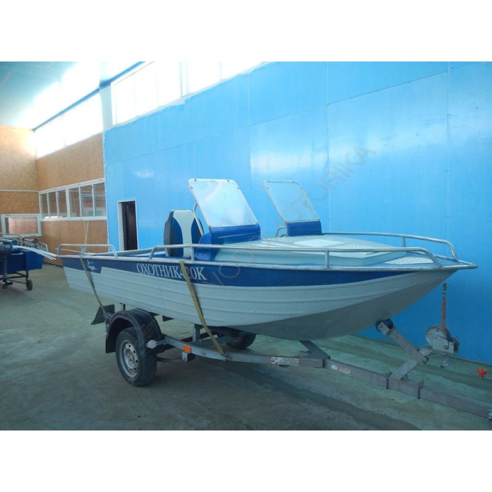 Алюминиевая моторно-гребная лодка Охотник 420К