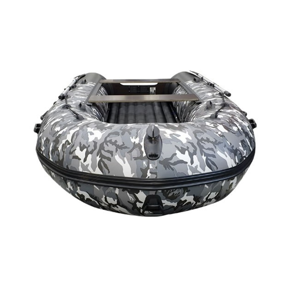 Надувная лодка Хантер 380 ПРО Камуфляж надувное дно