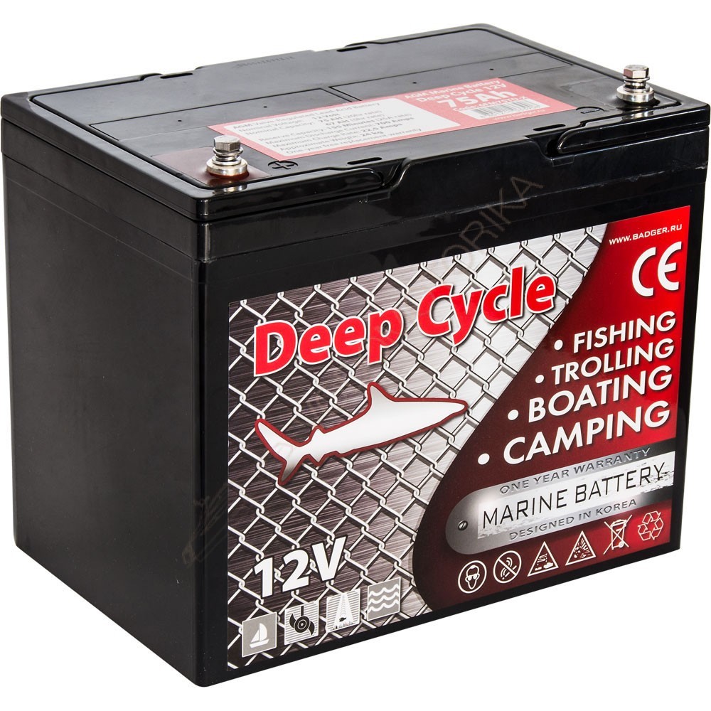 Аккумулятор глубокого разряда Marine Deep Cycle AGM 6FM75TD-X