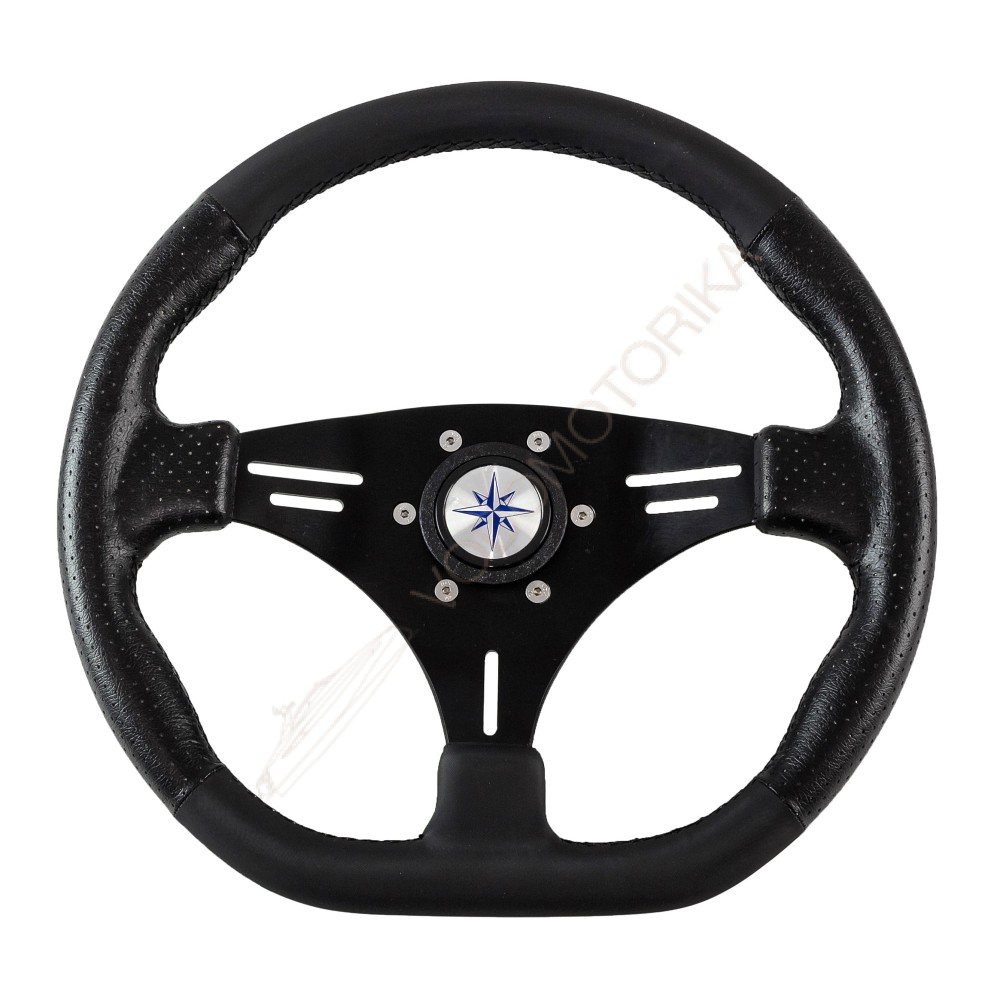 Рулевое колесо PORTOFINO обод черный, спицы черные д. 355 мм Volanti Luisi