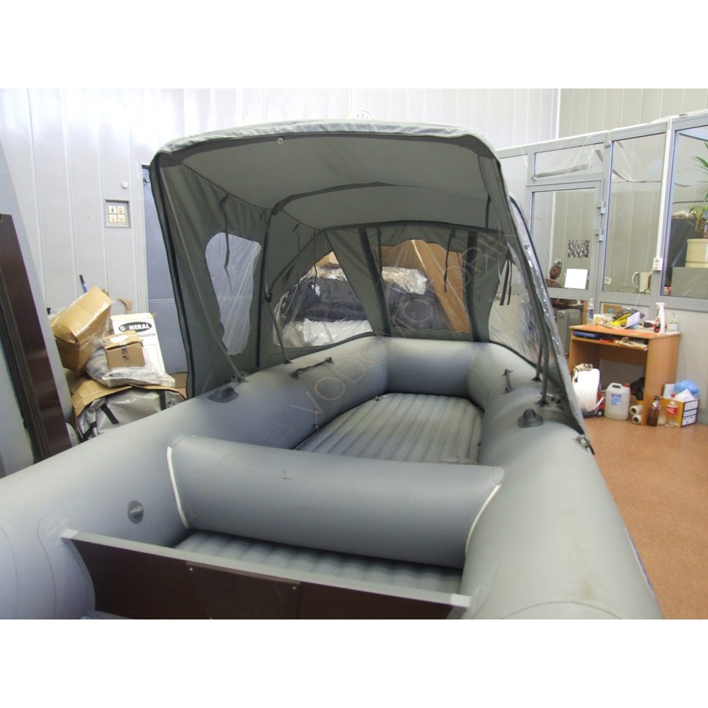 Тент ходовой на лодку Ротан 380 коричневый камуфляж